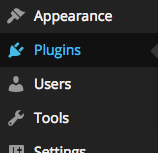 The plugins link in the WordPress dashboard.